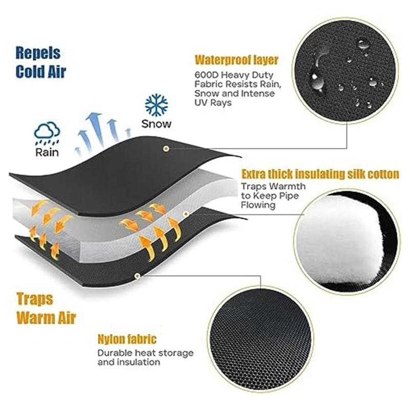 أغطية صمامات الرش لأغطية الحنفية الخارجية لحماية التجميد المعزولة في الشتاء صغيرة أ