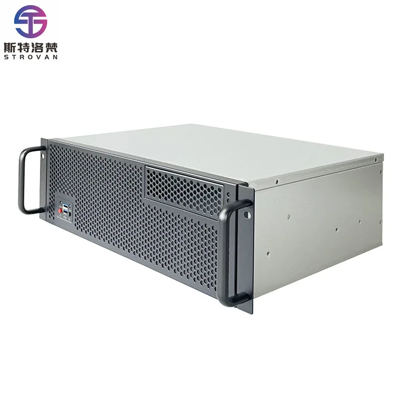 3U-300 Industrial Control Server Rack Chassis 30cm Deep Short Box with Optical Drive Slot Workstation Storage ATX Steel