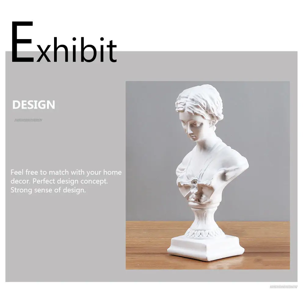 Resin Bust Statue Desktop Ornament Home Decoration Office Decor Sculpture Ornament Art Craft Sophisticated Design Gift