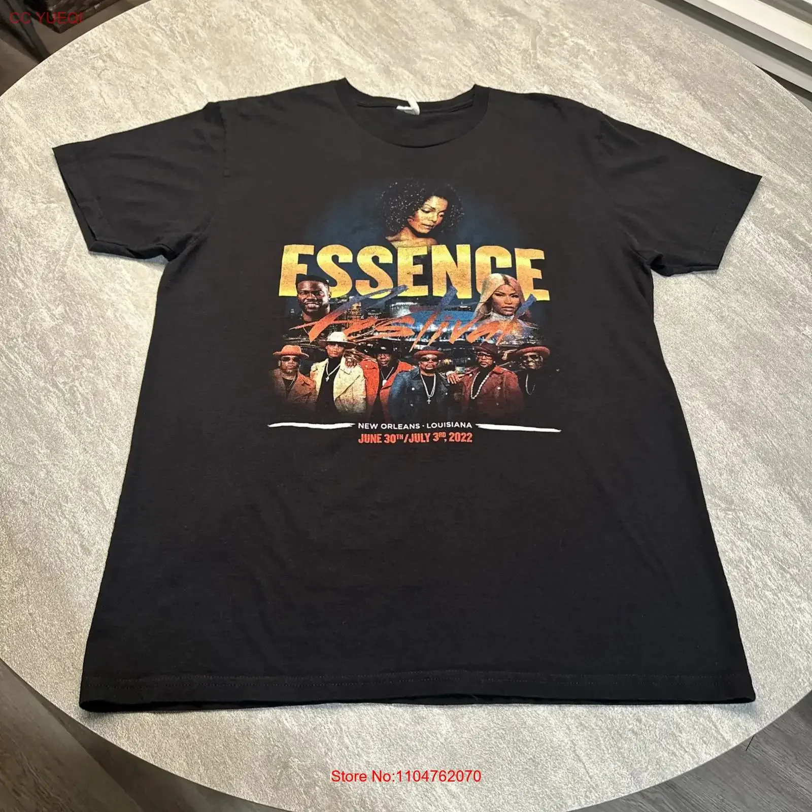 2022 Essence Festival New Orleans NOLA Janet Jackson Nicki Summer T Shirt XL Rap vintage Washed Unisex graphic Stretched Casual