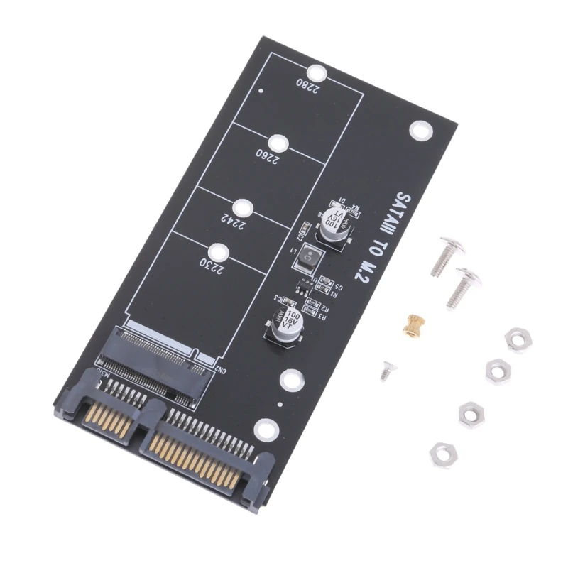 Convenient M.2 To SATA3 Adapters Card Highly Efficiency SATA M.2 SSD Convert Adapters Card Experience Fast Performances