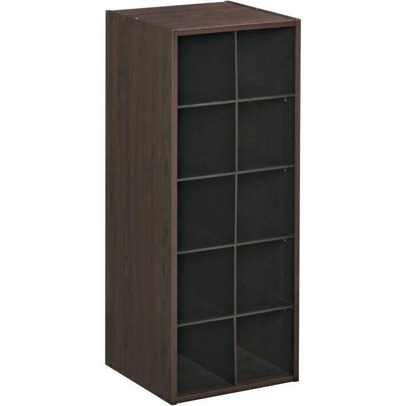 1546 Stackable 10-Cube Organizer, Espresso