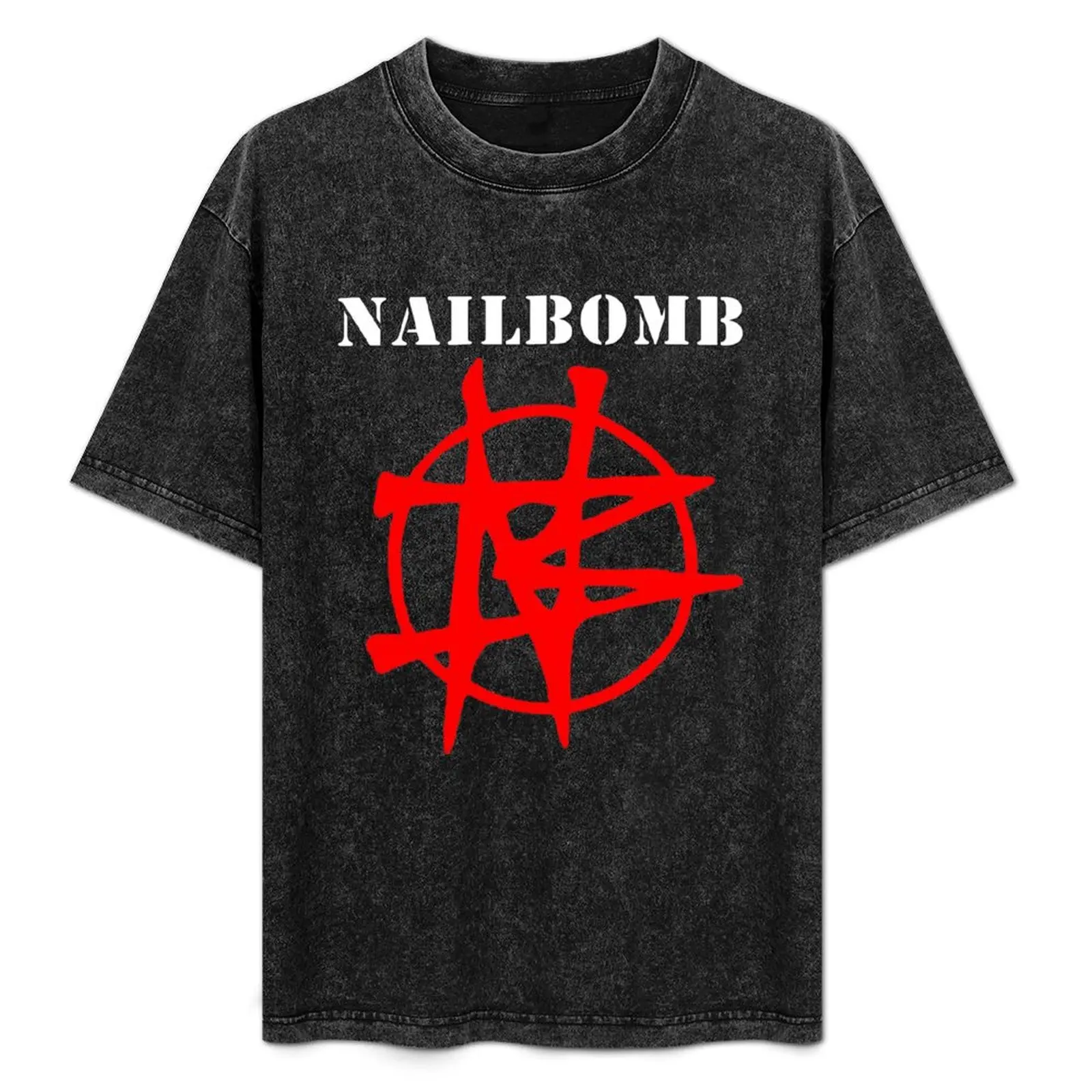 

Nailbomb Band Logo T-Shirt T-shirts oversize blue lock vintage quick-drying mens graphic t-shirts funny