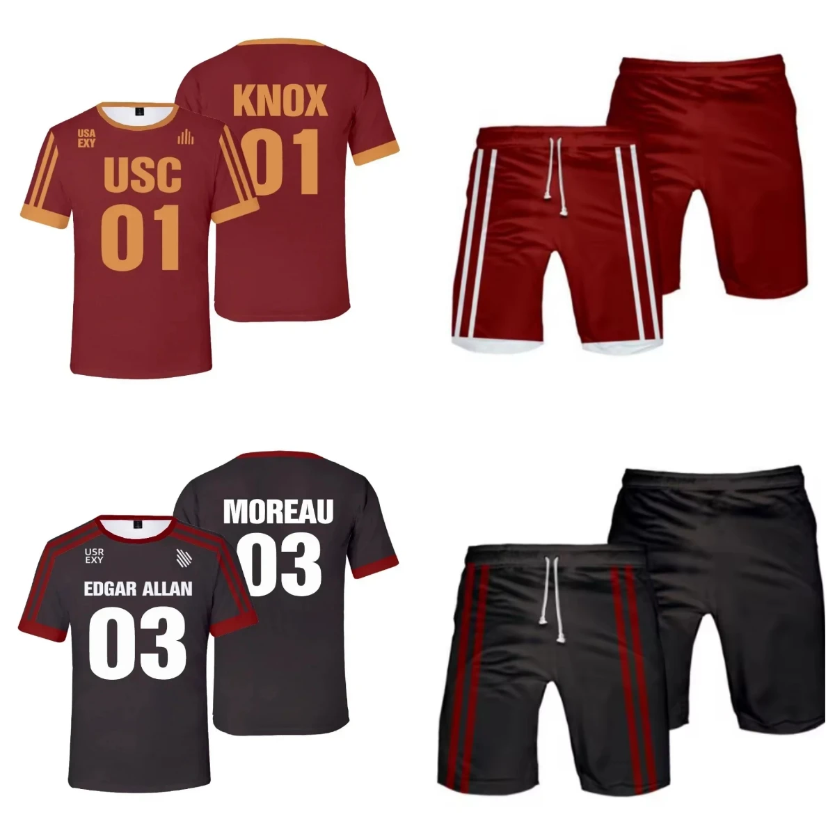 

The Foxhole Court Edgar Allan Ravens Lacrosse Jersey 3D Print Short Sleeve T Shirt Women Men Graphics Tees Harajuku Tops