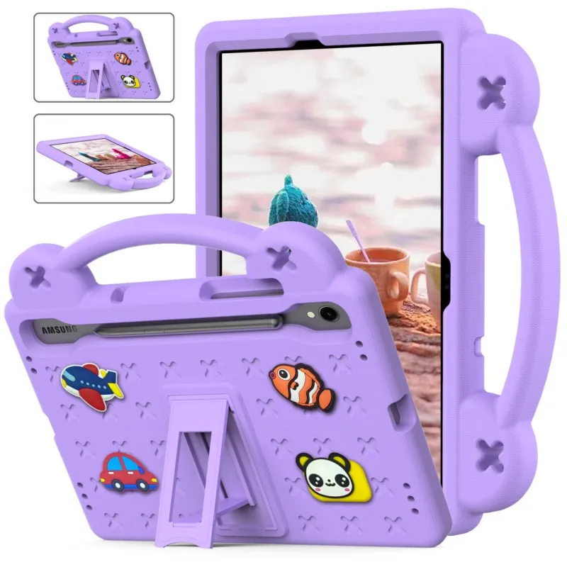 For Samsung Galaxy S9FE S9 S8 S7 11inch Tablet Case Shockproof Full Body Kids Children Safe Non-toxic EVA Handheld Stand Cover