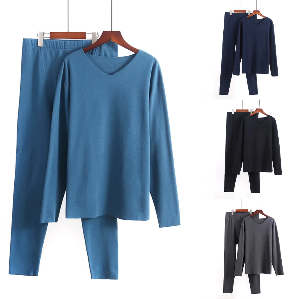 

Мужской комплект термобелья V-Ne Thiened Fce Lined Dervo Base Layer Отопление Осенне-зимняя одежда Длинные брюки све