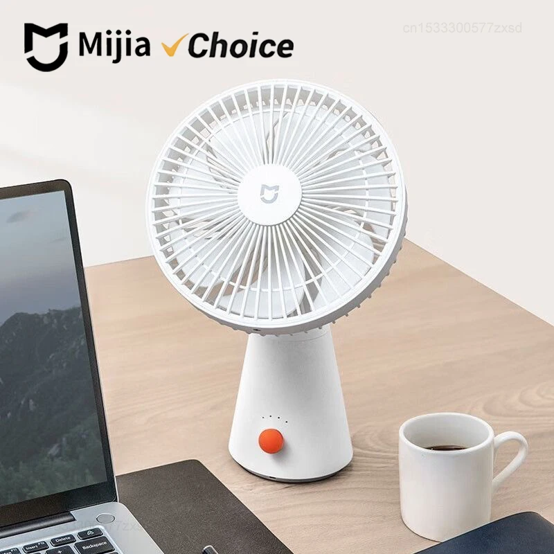 

Настольный и портативный вентилятор Mijia 2-в-1, с зарядкой Type-C, 18,5 часов автономной работы, для дома и офиса