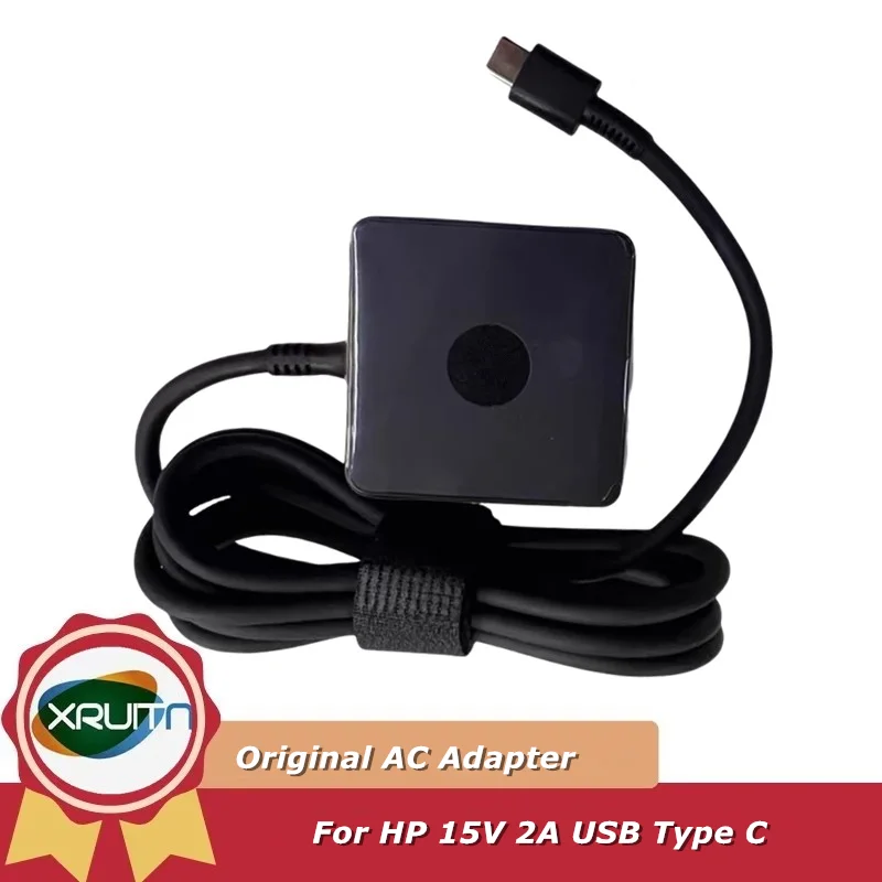 

Original AC Adapter Charger TPN-LA25 M75196-001 M75265-001 15V 2A USB-C Type C 30W For HP Laptop Power Supply
