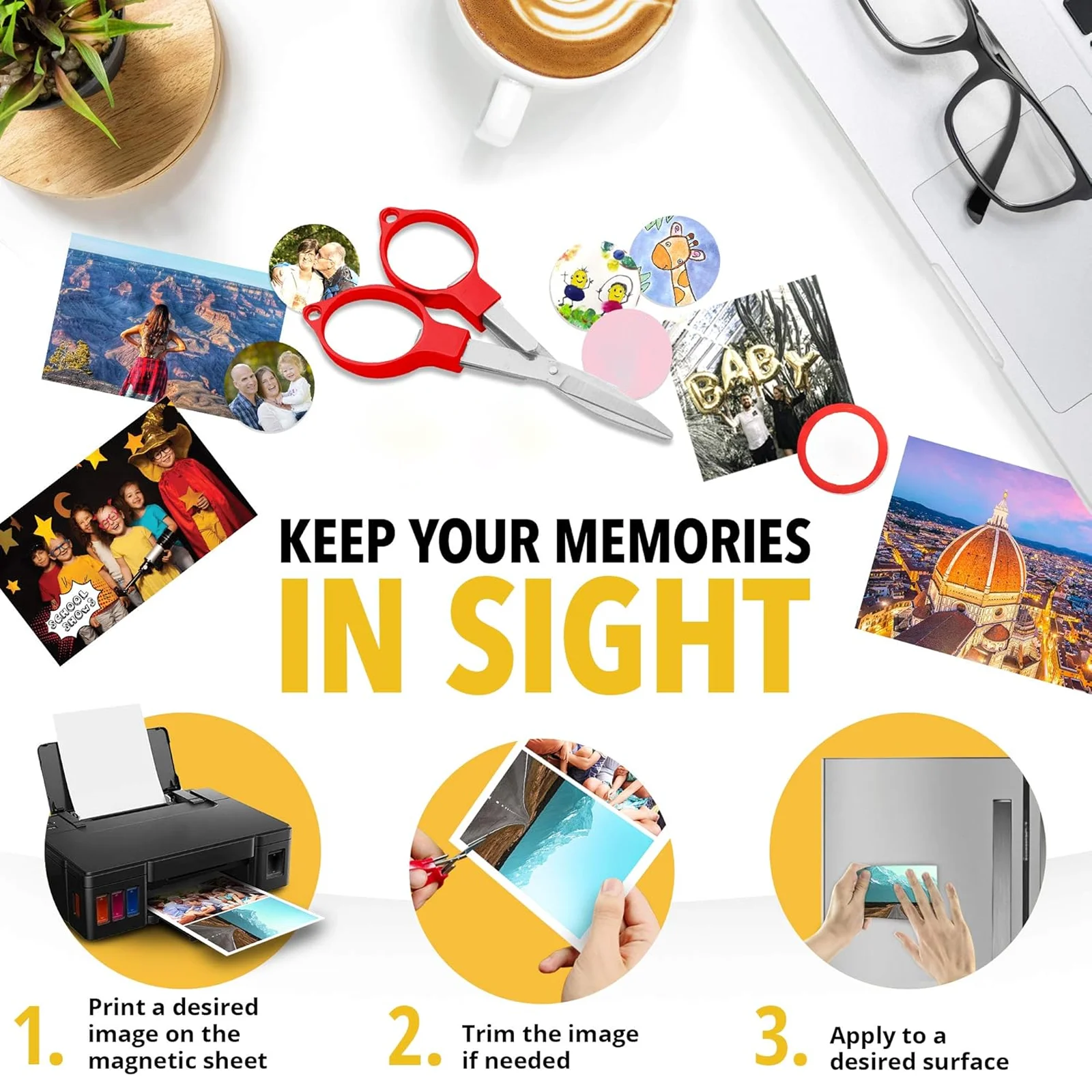 5/10 Sheets 4×6inch Matte/Glossy Finish Printable Magnetic Printing Sheets Inkjet Printing Flexible Magnetic Photo Paper