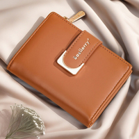 Compact Women's Wallet Organizer: Multi-Slot Card Holder + Zip Change Bag - Slim Safe Purse for Travel