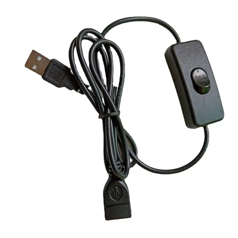 Cabo de extensão USB com interruptor, macho para Master Data, Four Core Data Transmission, 1 m