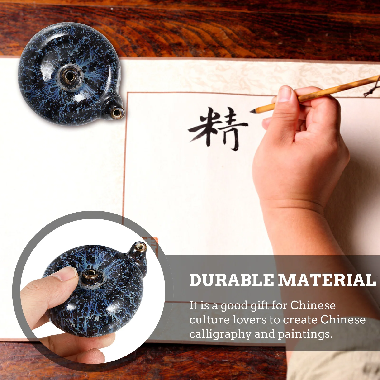 1 قطعة قطارة الماء السيراميك للخط الحبر طحن حواف مستديرة ناعمة المحمولة الفن توريد الخط قطارة الماء #5