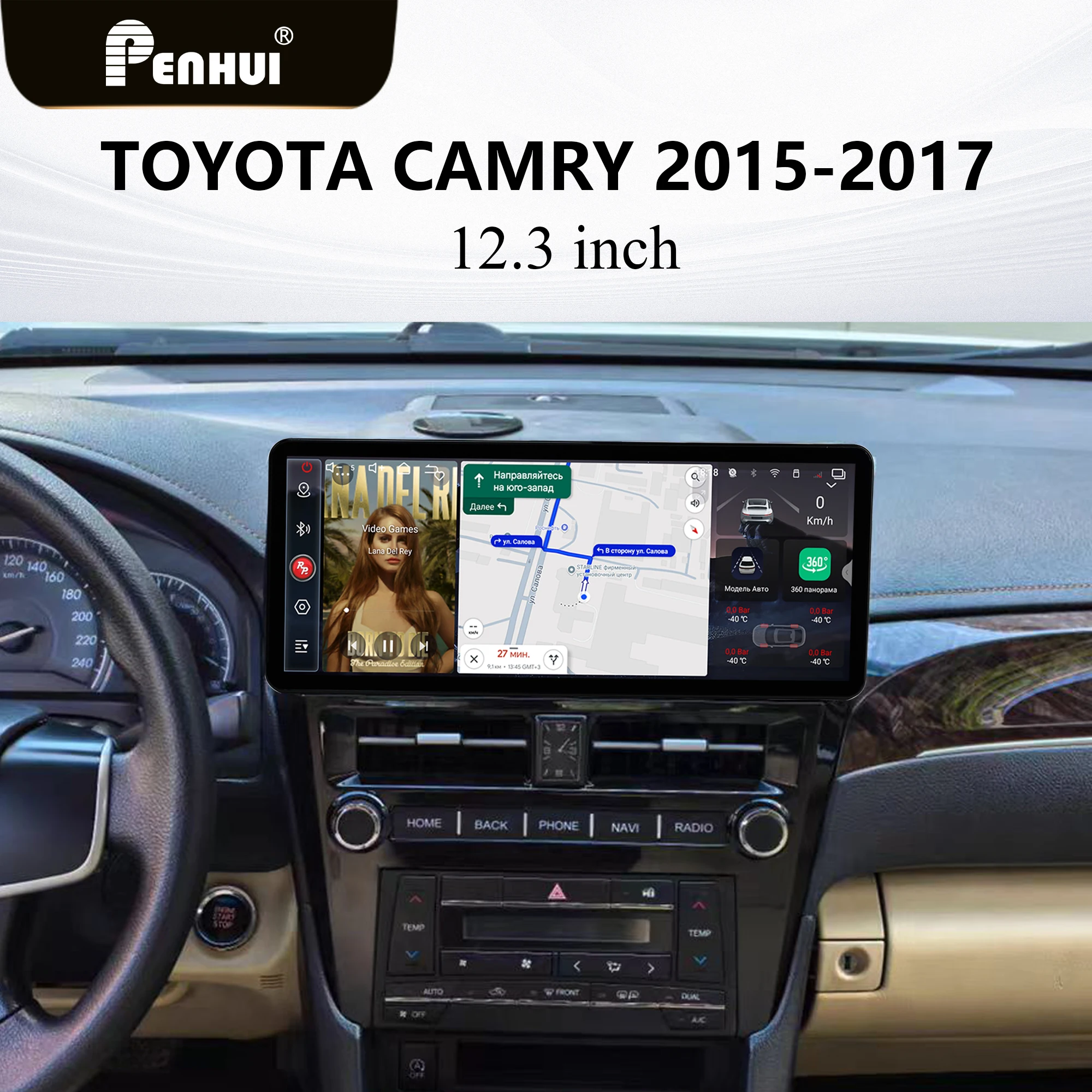 12.3 inch Redpower for Toyota Camry 2015-2017 Crystal Sound 850 Pro Max Android Car Radio Player Screen CarPlay DVD DSP