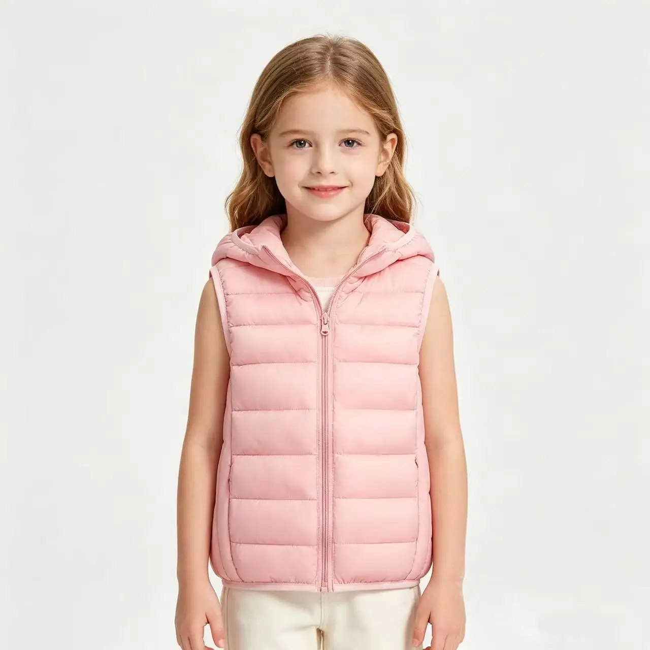 Boys Girls Autumn And Winter Down Vest Coat Children Warm Waistcoat Outerwear Clothing Infant Jacket For 3 To12 14 Years Old