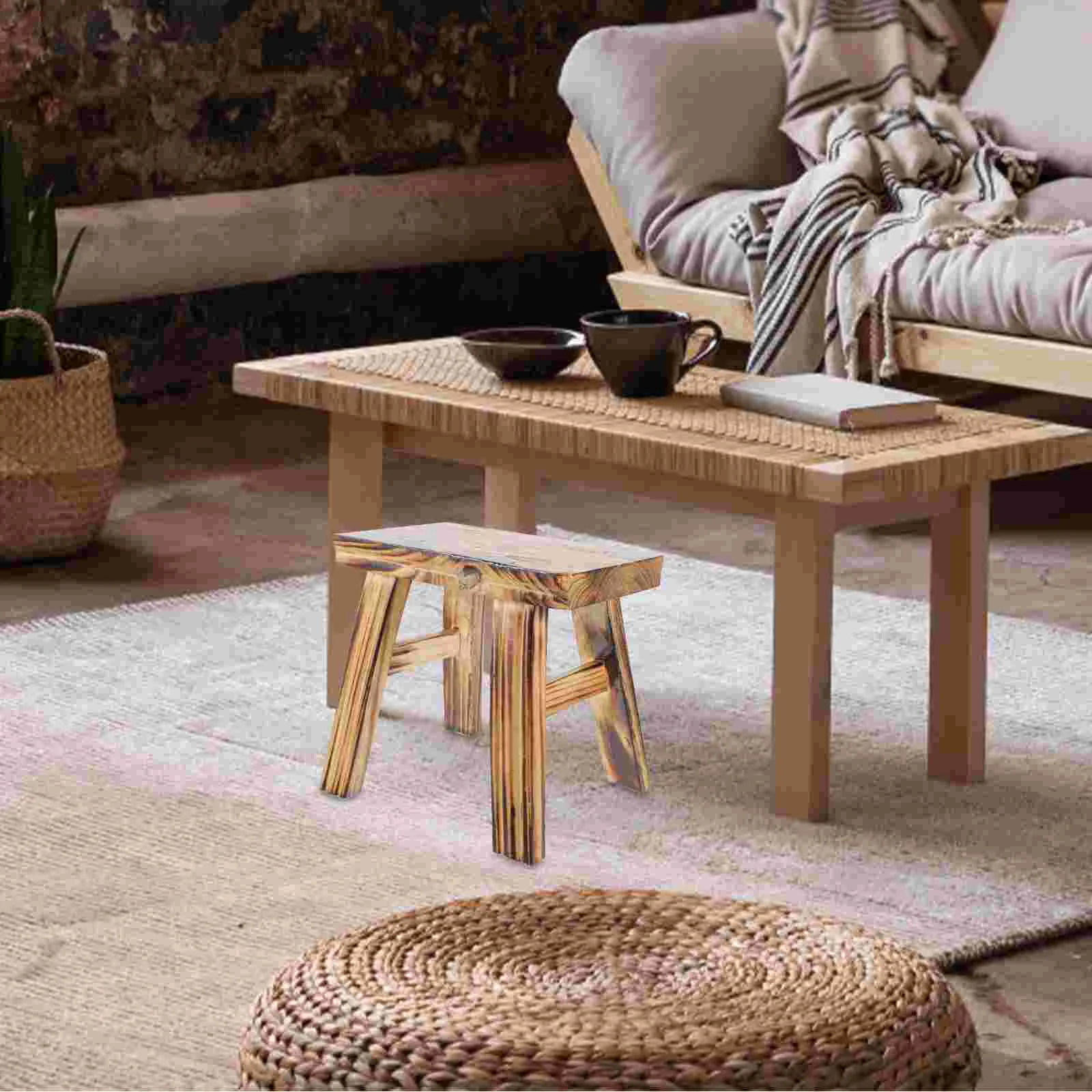 Solid Wood Stool Wooden Step for Kids Paints Adults Mini Bench Aldult Stools Sitting Child Toddler