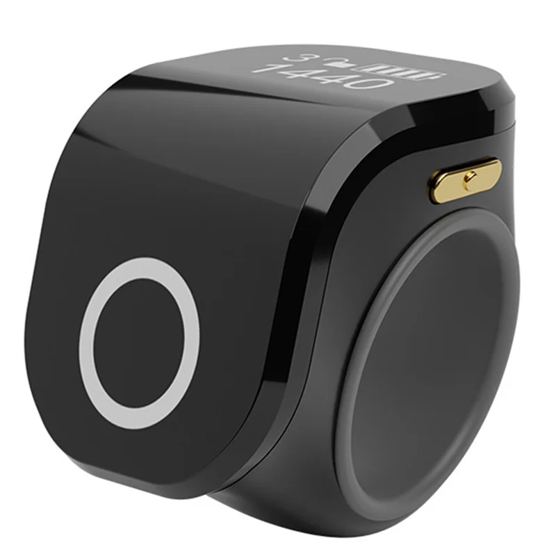 L52A-2X عداد رقمي محمول بنقاط حلقة قابلة لإعادة الشحن، عداد رصيد ذكي يعمل باللمس، عداد إصبع أسود