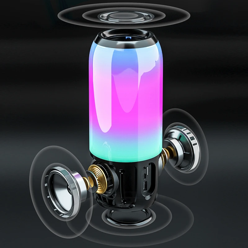 BT53 new Internet celebrity bluetooth speaker colorful lights dazzling wireless audio hand