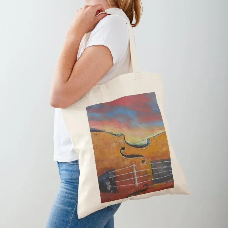 

Violin Tote Bag cute pouch bag tote bag screen Gift bags supermarket folding