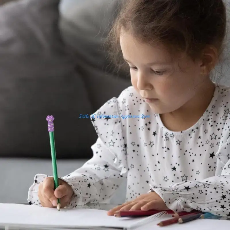 

6 Pcs Silicone Pencil Tip Protective Cover Cats Claw Pencil Caps Pencil Extender Holder For Artists Students