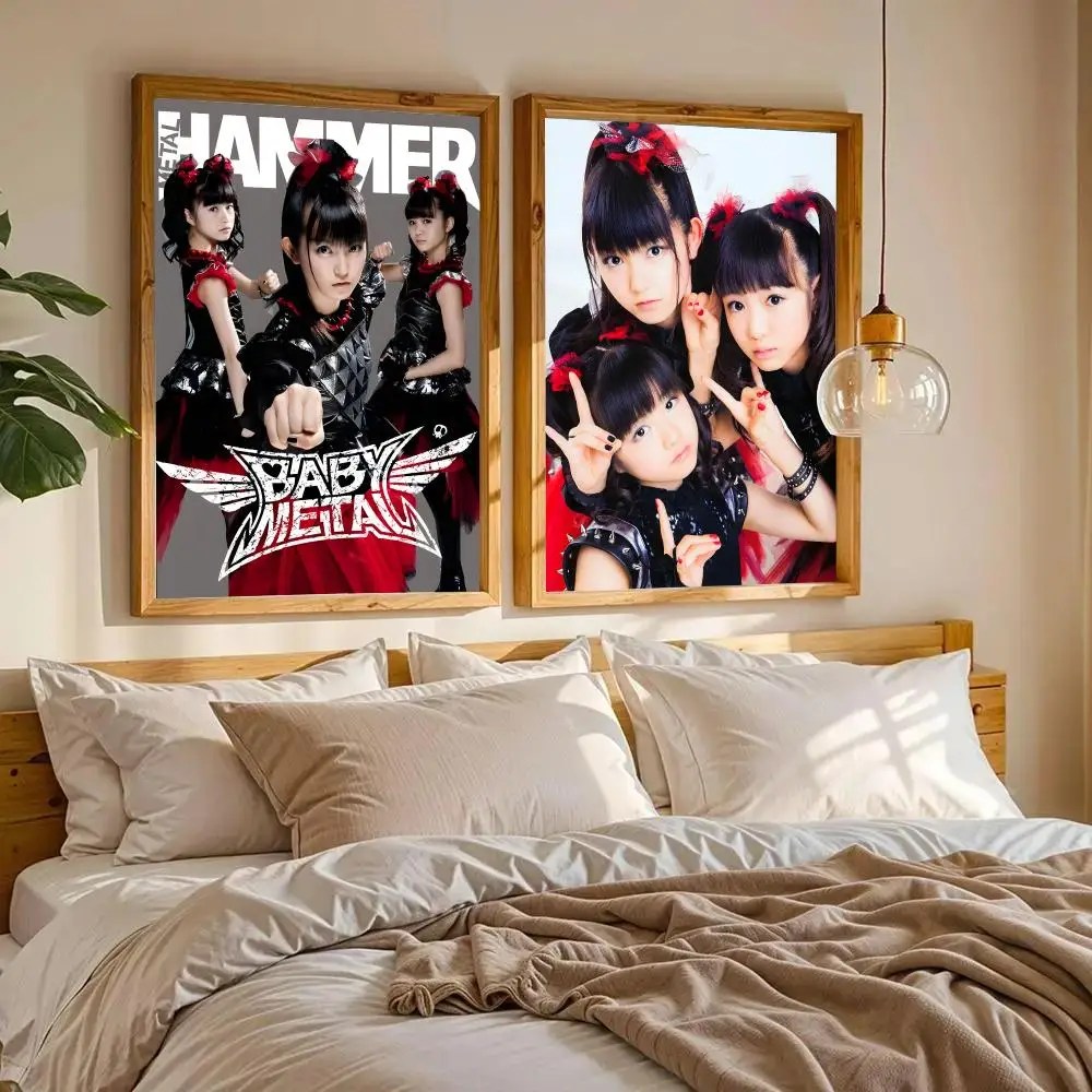 B-Babymetal Poster Wall Art Wall Stickers Home Living Room Bedroom Bar Office Decor Prints Personalized Gift