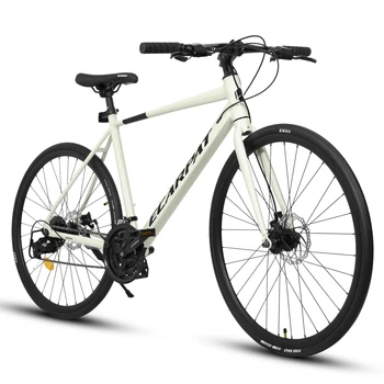 Ecarpat 700C Road Bike, 24 Speeds, Aluminum/Steel Frame, Racing Bike City Commuting Road Bicycle for Men Women, Disc Brake