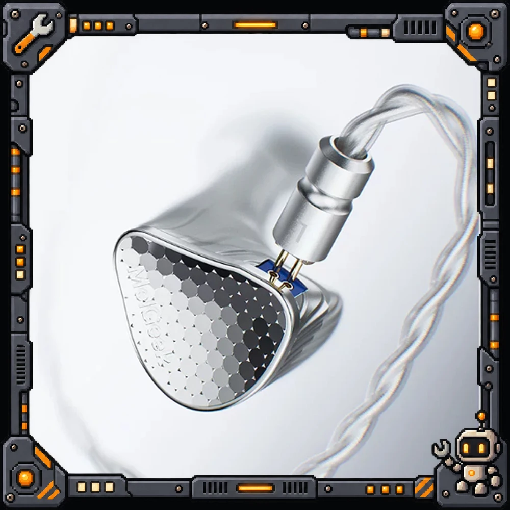 MelGeek RADA 3 Hybrid IEM Gaming Earphone, 1DD+2BA Hifi In-ear Headphone with Type-C External Sound Card, Wired Earbuds