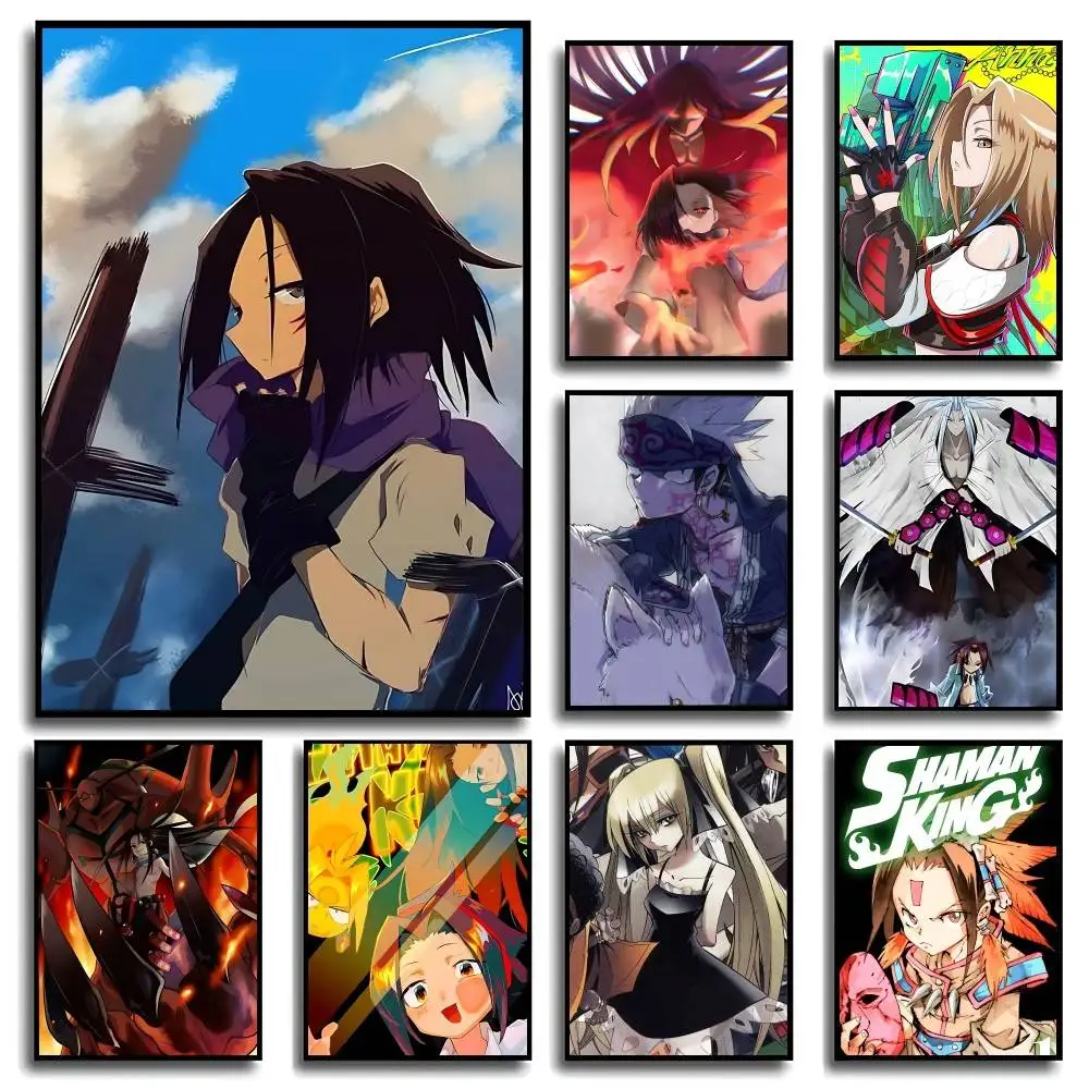 Póster de Anime Shaman King, carteles decorativos para sala de estar, pintura de estilo Vintage en lienzo de calidad, imagen decorativa para pared del hogar