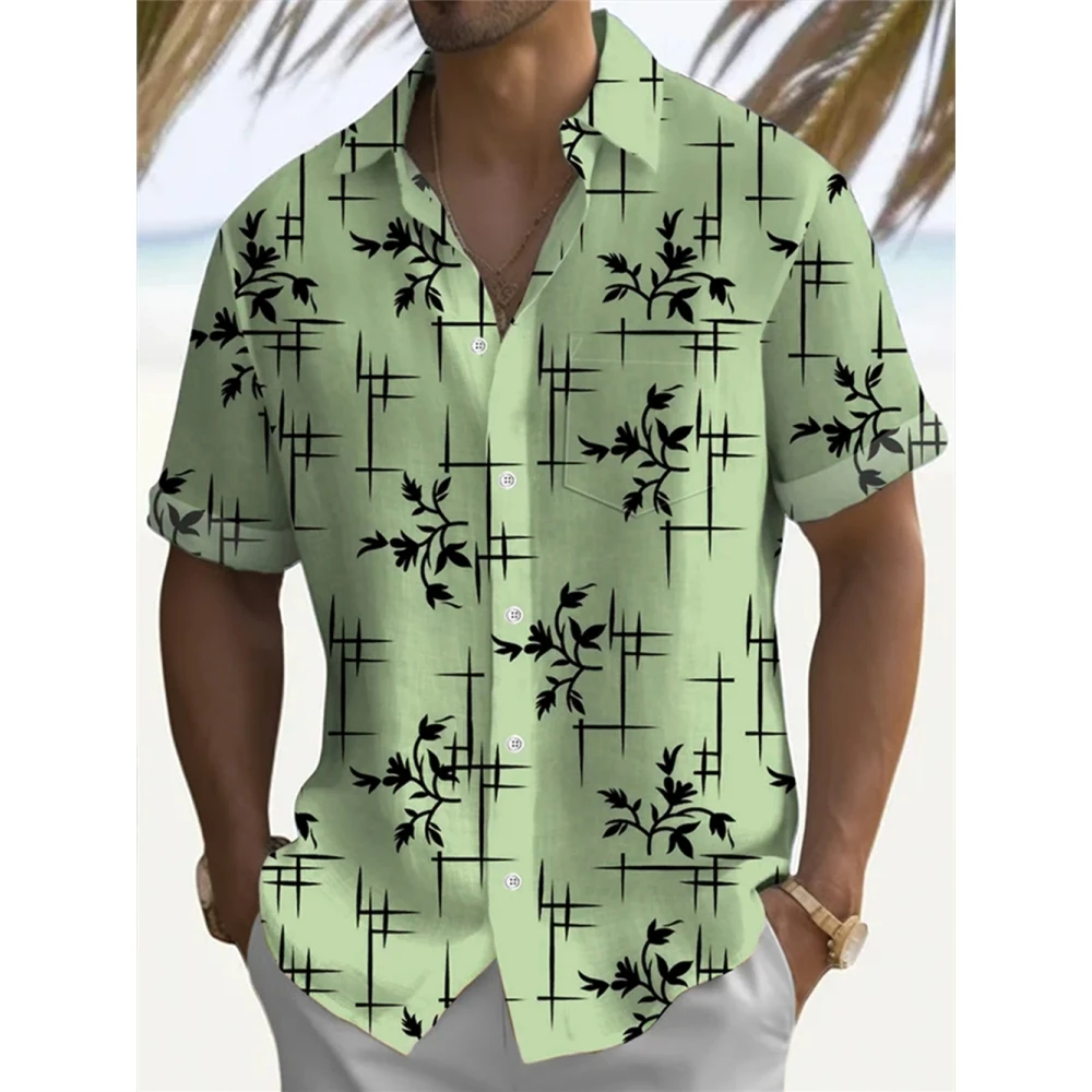 Men's Casual Shirt Hawaiian Shirt Men Summer 3d Print Casual Short Sleeved Shirt For Men Clothing Breathable Shirts