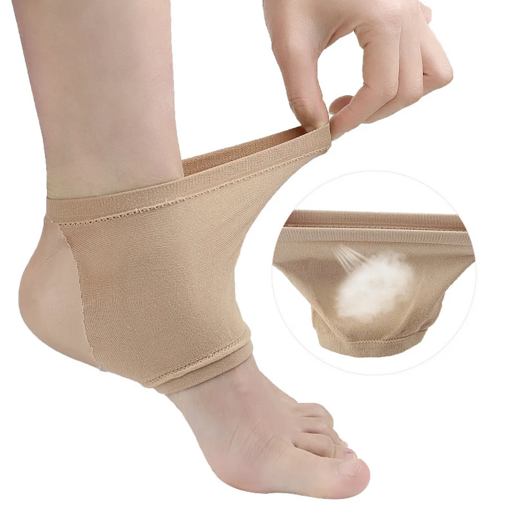 

1 пара гелевых носков цвета кожи для женщин, женские увлажняющие, против сухости, высокая эластичность, подошвенный фасциит, облегчение боли в шпоне