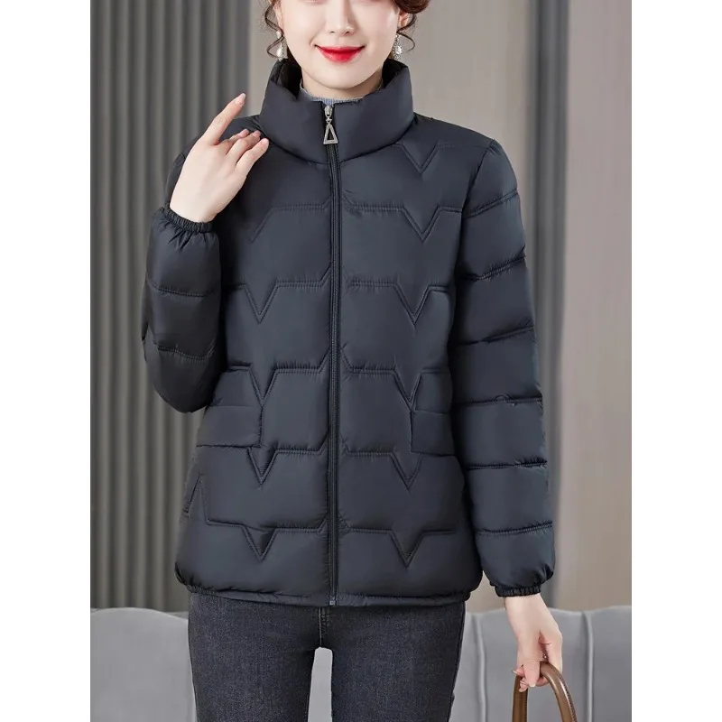 2025 New Ultra-Light Thickened down Jacket Cotton-padded Clothes Women clothes Middle-aged Women Dress Cotton-Padded Coat Win...