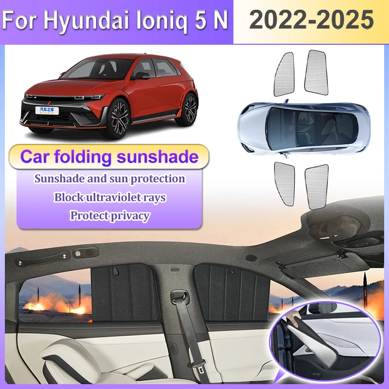 

Складные солнцезащитные шторки для Hyundai Ioniq 5 N Bodykit 2024 2022-2025: Автомобильные солнцезащитные козырьки для конфиденциальности, тюнинг-аксессуары
