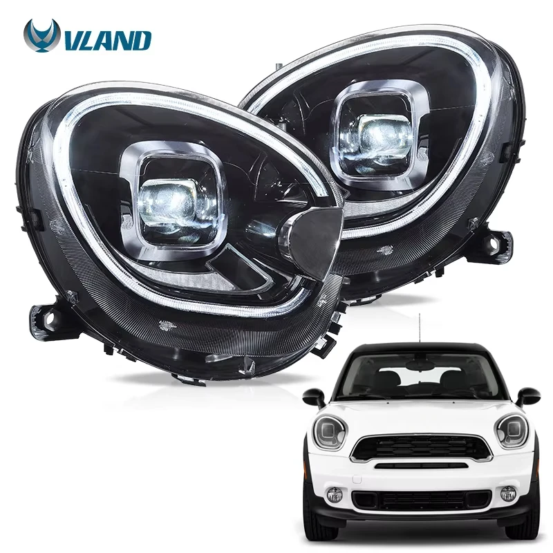 

NORSEN Manufacturer R60 Front Light LED Sequential Compatible 2010-2016 Countryman MINI Cooper Works Headlight for BMW Mini R60