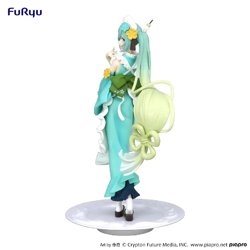 FuRyu Original VOCALOID Hatsune Miku Anime Figure Matcha Bafei Action Figure Toys for Boys Girls Kids Children Birthday Gifts