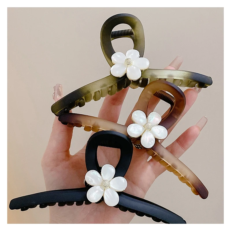 Fashionable Flower Grabber Female Large High-End Ins Headwear Hair Grabber Temperament Back Head Hair Shark Clip