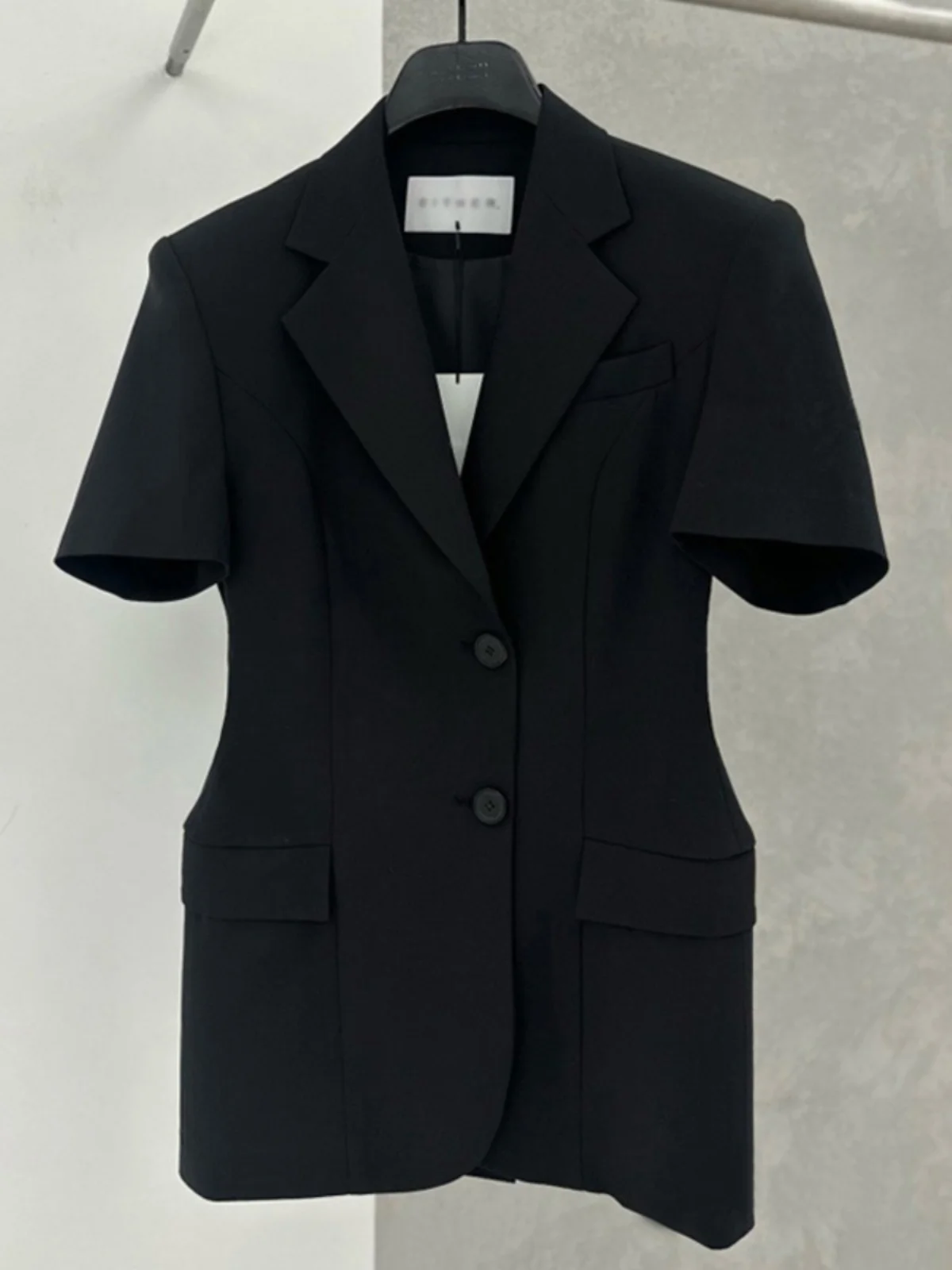 SuperAen 2024 Summer New Korean Style A Line Waist Blazer Women\'s Fashion Style Short Sleeve Jacket Coat