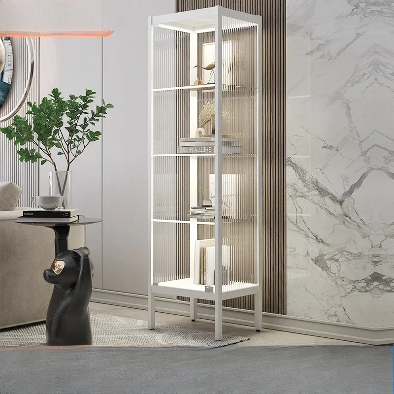 Light Luxury Changhong Glass Showcase Edge Storage Figure Model Living Room Lego Modern
