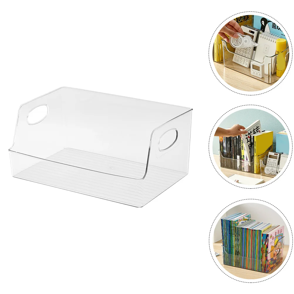Clear Book Bin Compact Folding Design Ideal for Pantry Kitchen Cabinet Storage Keep Things Tidy At Home Or School Bins