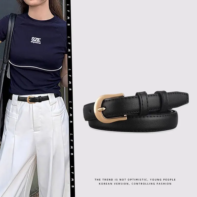 Summer Brown Belt Western Style Simple Versatile Fashion Accessory for Matching Pants 2024 New Arrival