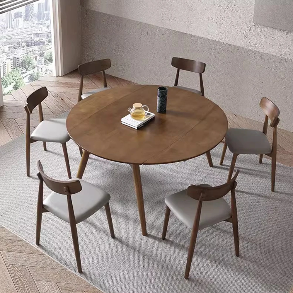 Living Modern Dining Table Vintage Luxury Extendable Heat Resistance Minimalist Dining Table 8 Seater Round Eet Tafel Furniture