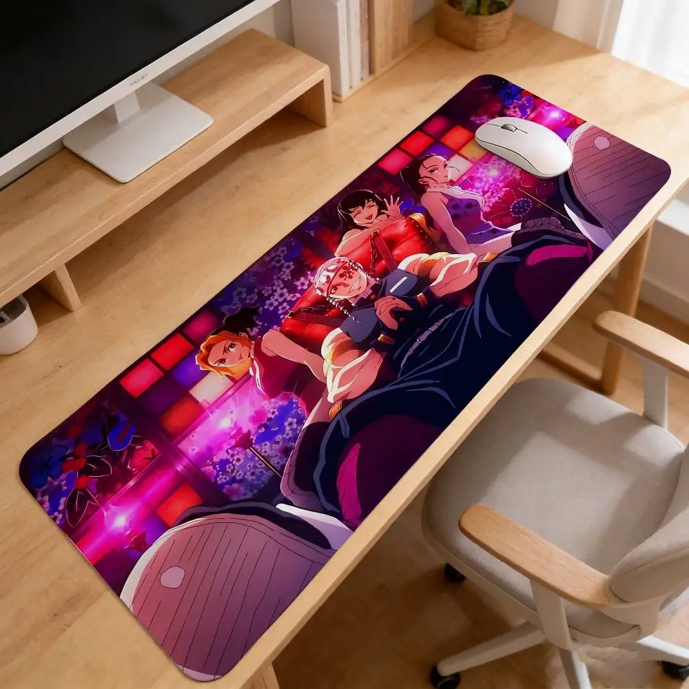Anime D-Demon S-Slayer Mouse Pad Computer Mat Deskpad Laptop Keyboard Mat Office Large Landscape Mousepad