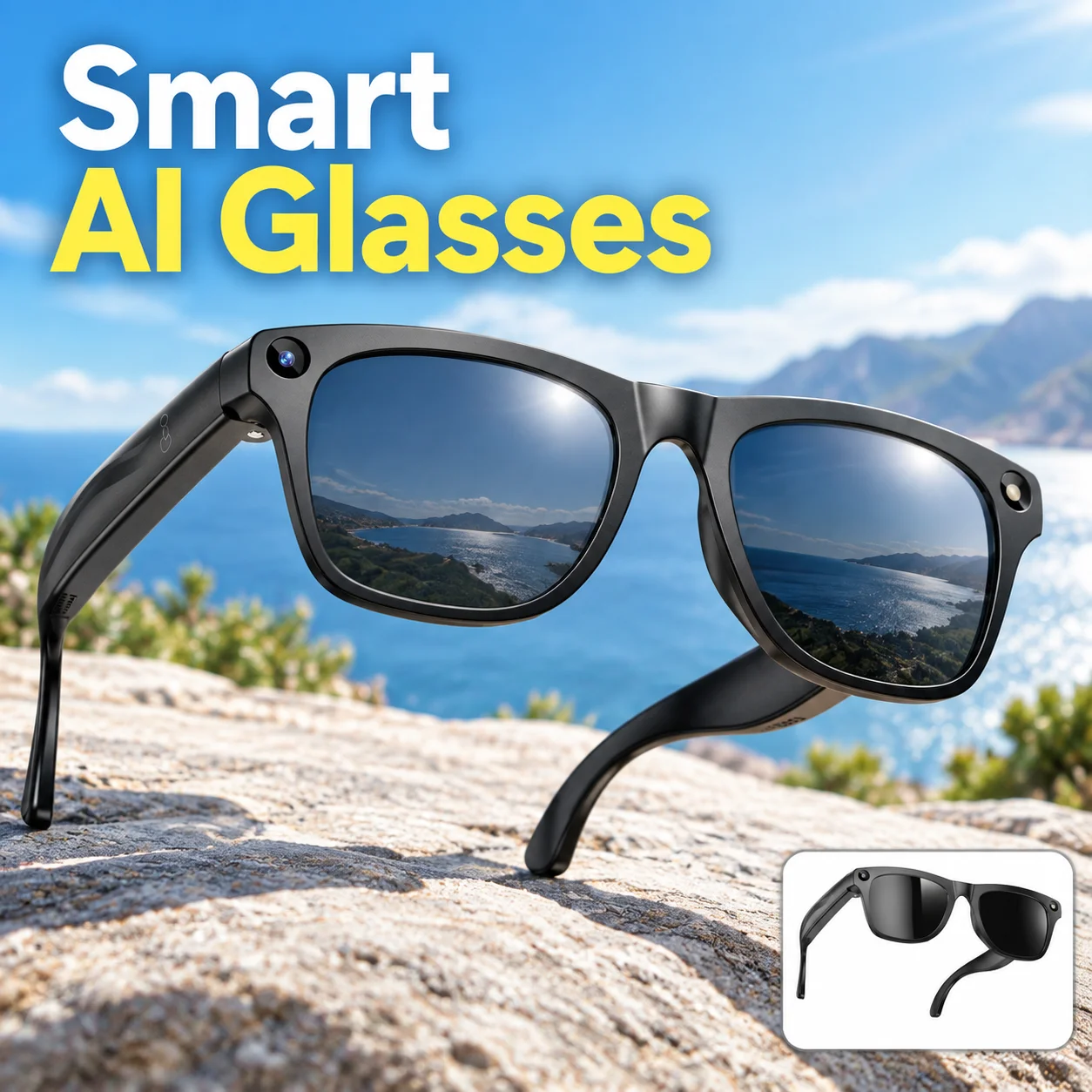Smart AI Glasses with Camera Photo Translation Call Music Bluetooth XK One Pro