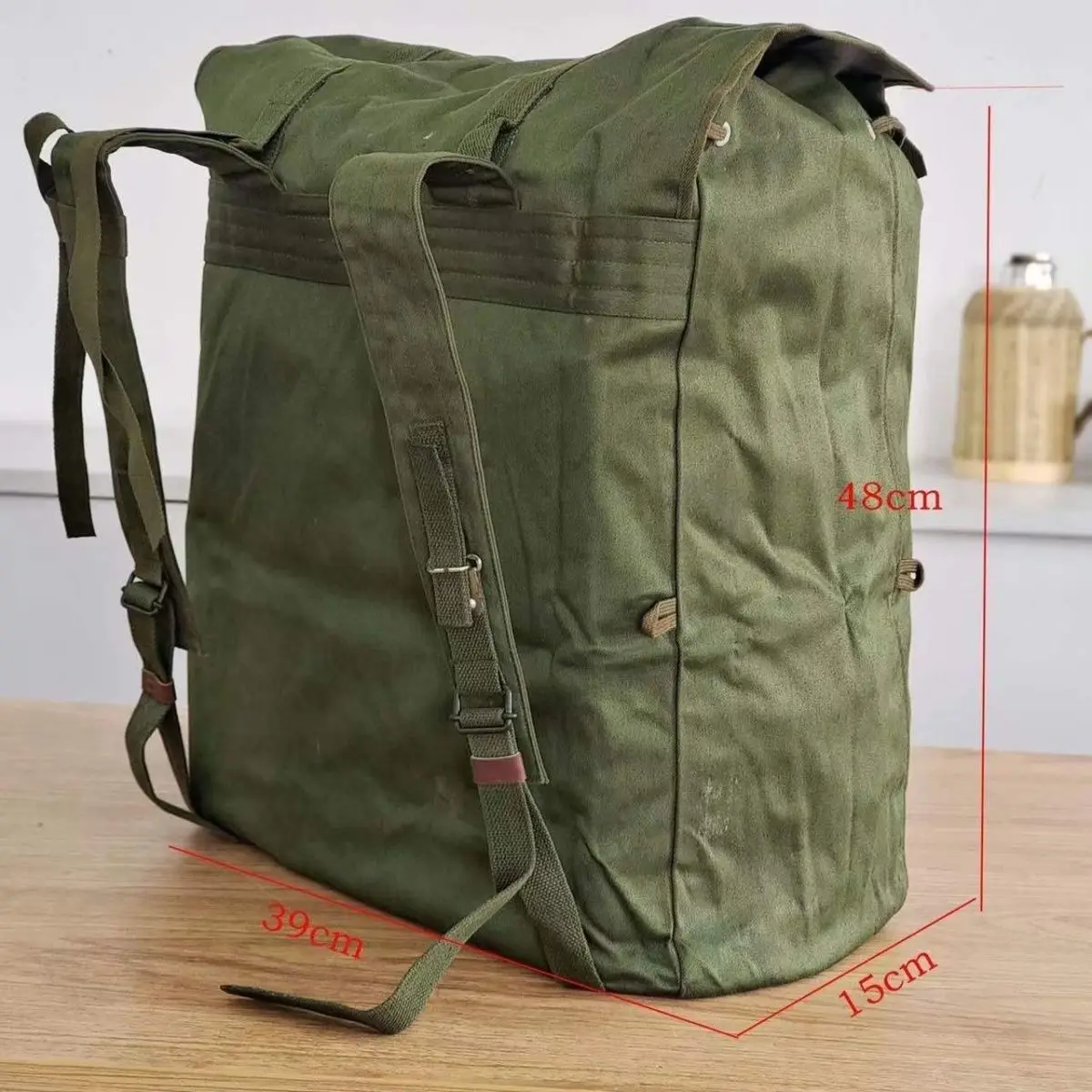 Rainproof Outdoor Backpack 78 Style Double Layer Moisture Proof Bag Vintage Green Travel Rucksack Unisex Retro Sports Bag