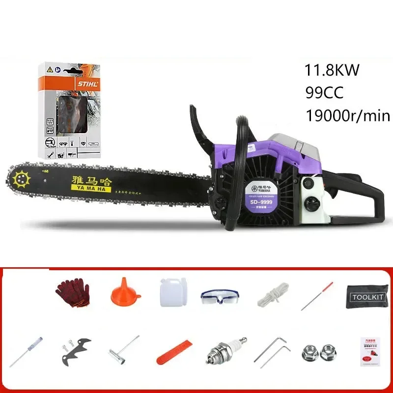 RU 11.8 KW Gasoline chainsaw chainsaw round wood logs high-power logging saws portable garden tools chain saw logging saws