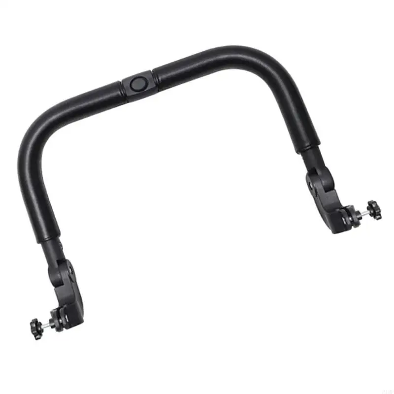 

F19F Adjustable Baby pram Safety Handlebar PU Secure Infant pram Armrest 37cm