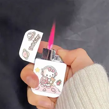 Hello Kitty Melody Culome Flip petrolejový zapalovač větruodolný brusný kotouč Hello Kitty roztomilý kreslený zapalovač s práškem velkoobchod 2024 6 nejlepší prodej zapalovač Hello Kitty - №2