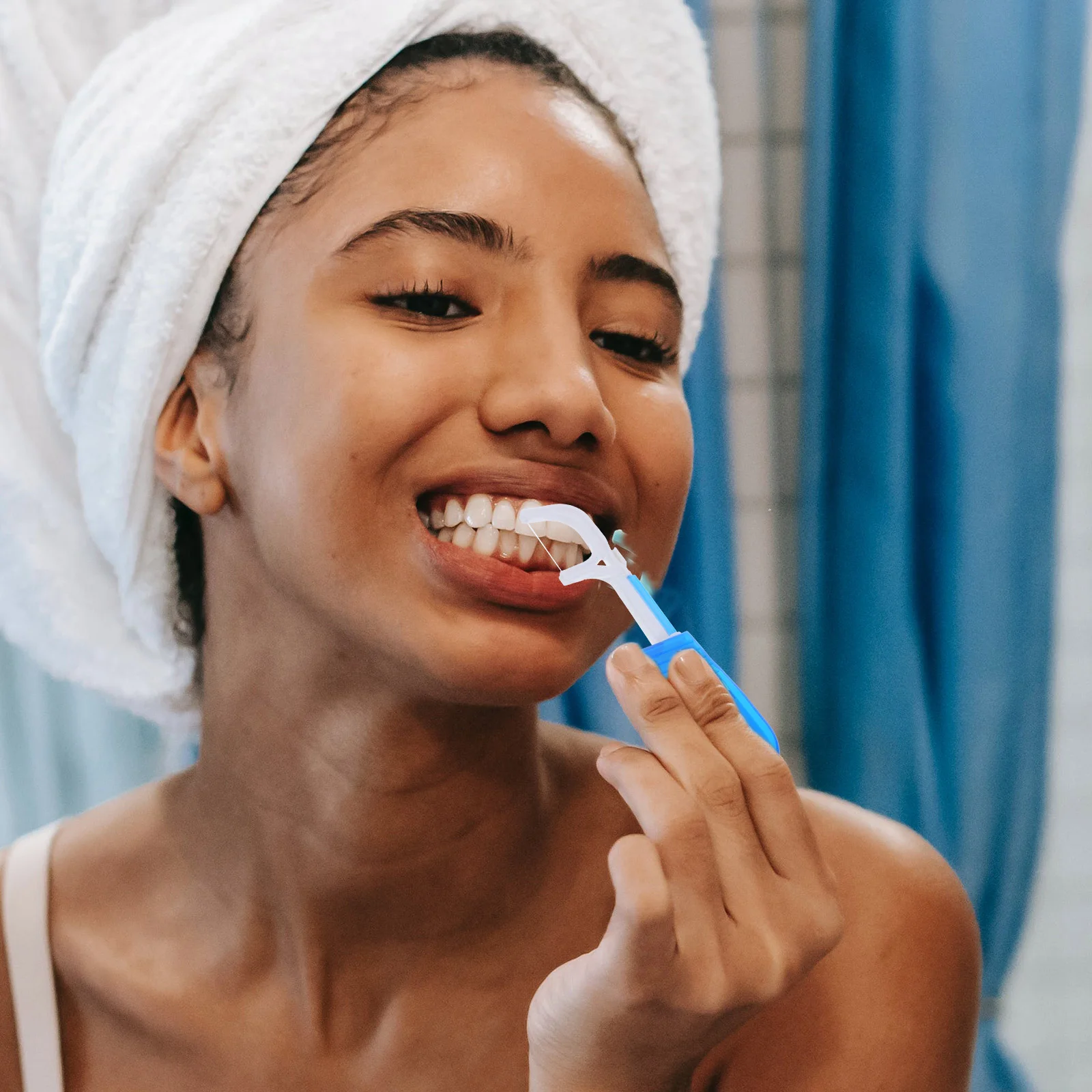 Porte-fil dentaire pour brosse à dents, fil de sélection réutilisable, fil dentaire inutilisable au quotidien, fil de subdivision T1