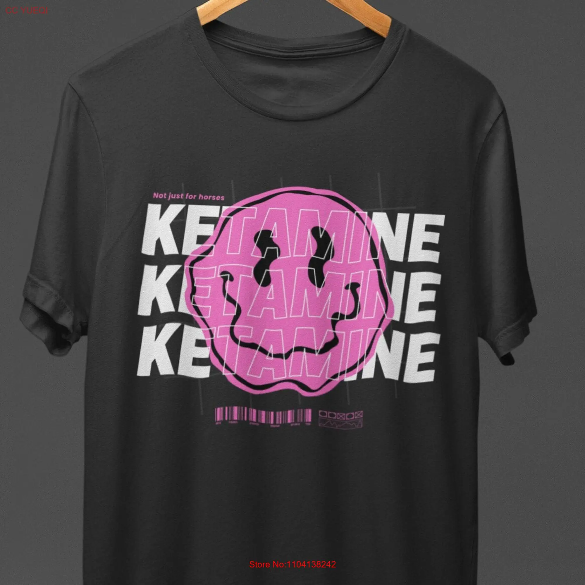 

Футболка с Ketamine Not Just For Horses Rave Party Techno Music Festival Одежда с длинными или короткими рукавами