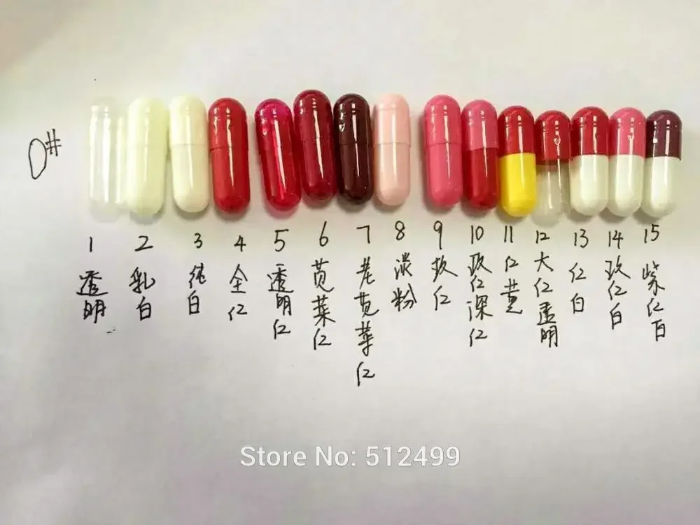 0# 1000/5000pcs 0 size High quality colored hard gelatin empty capsules, hollow gelatin capsules ,joined or separated capsules