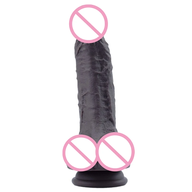 19.5*4cm Soft Silicone Curve Realistic Penis Dildo Artificial Fake Dick Women Masturbator Adult Sex Toys for Vagina Anal Sexshop