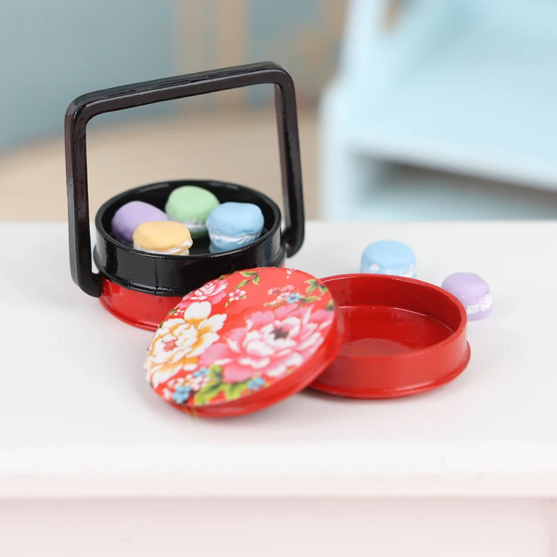 1:12 Poppenhuis Miniatuur Lunchbox Simulatie Plastic Opbergdoos Mini Verse Houddoos Voedsel Speelgoed Model Keuken Servies Decor